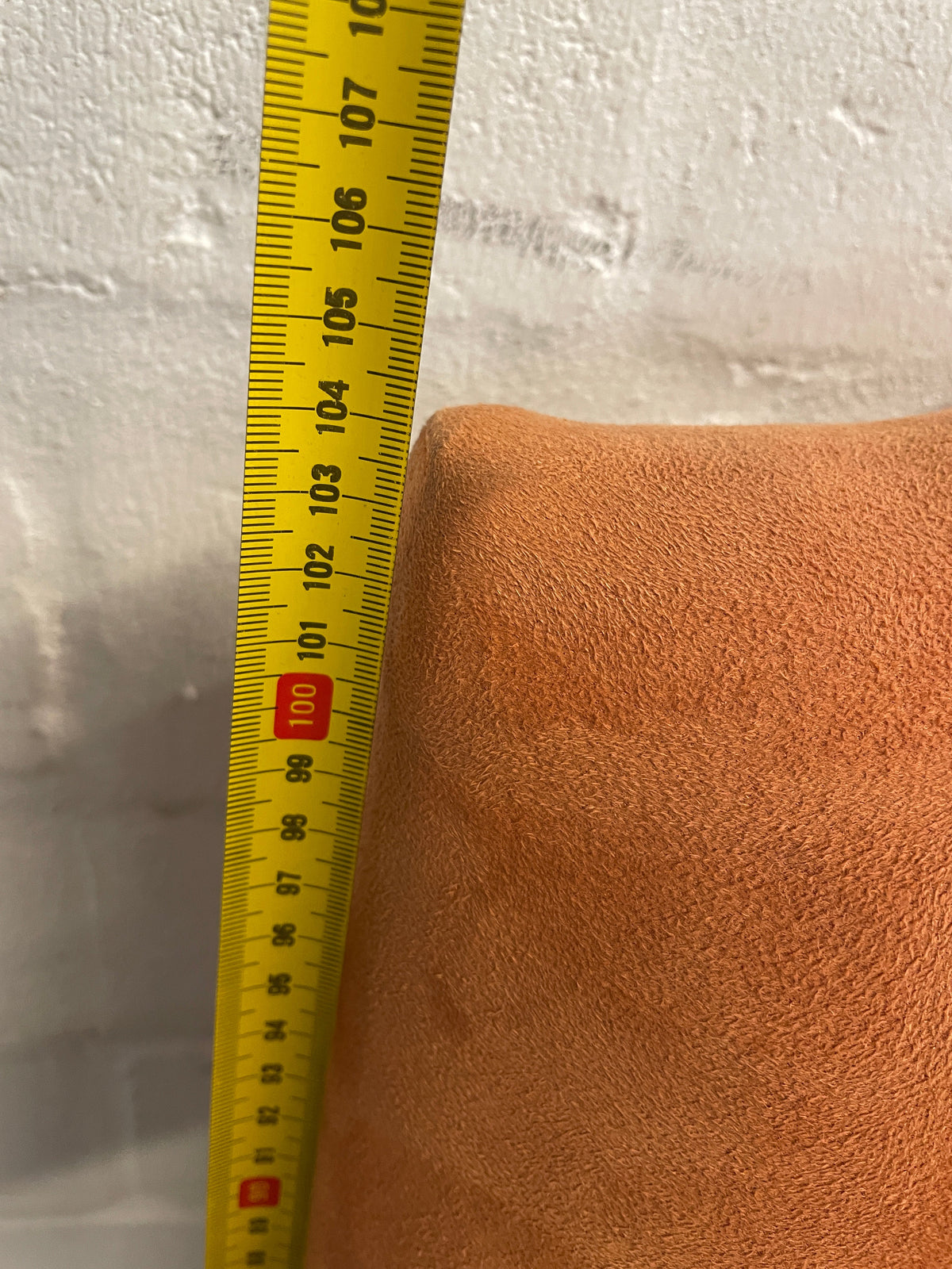 Suede Wooden Orange Material Dining Chair - PRICE DROP