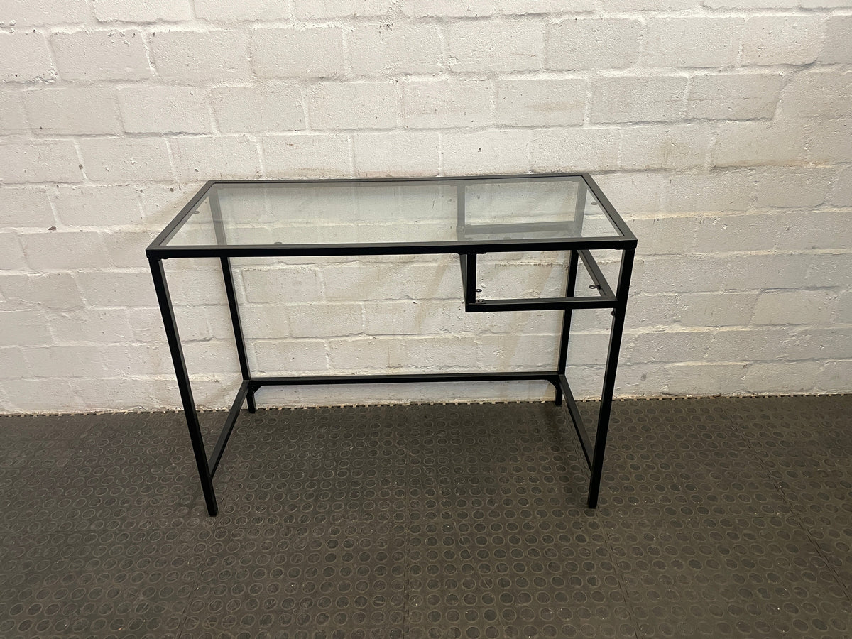 Metal Glass Top Desk - Missing small glass piece