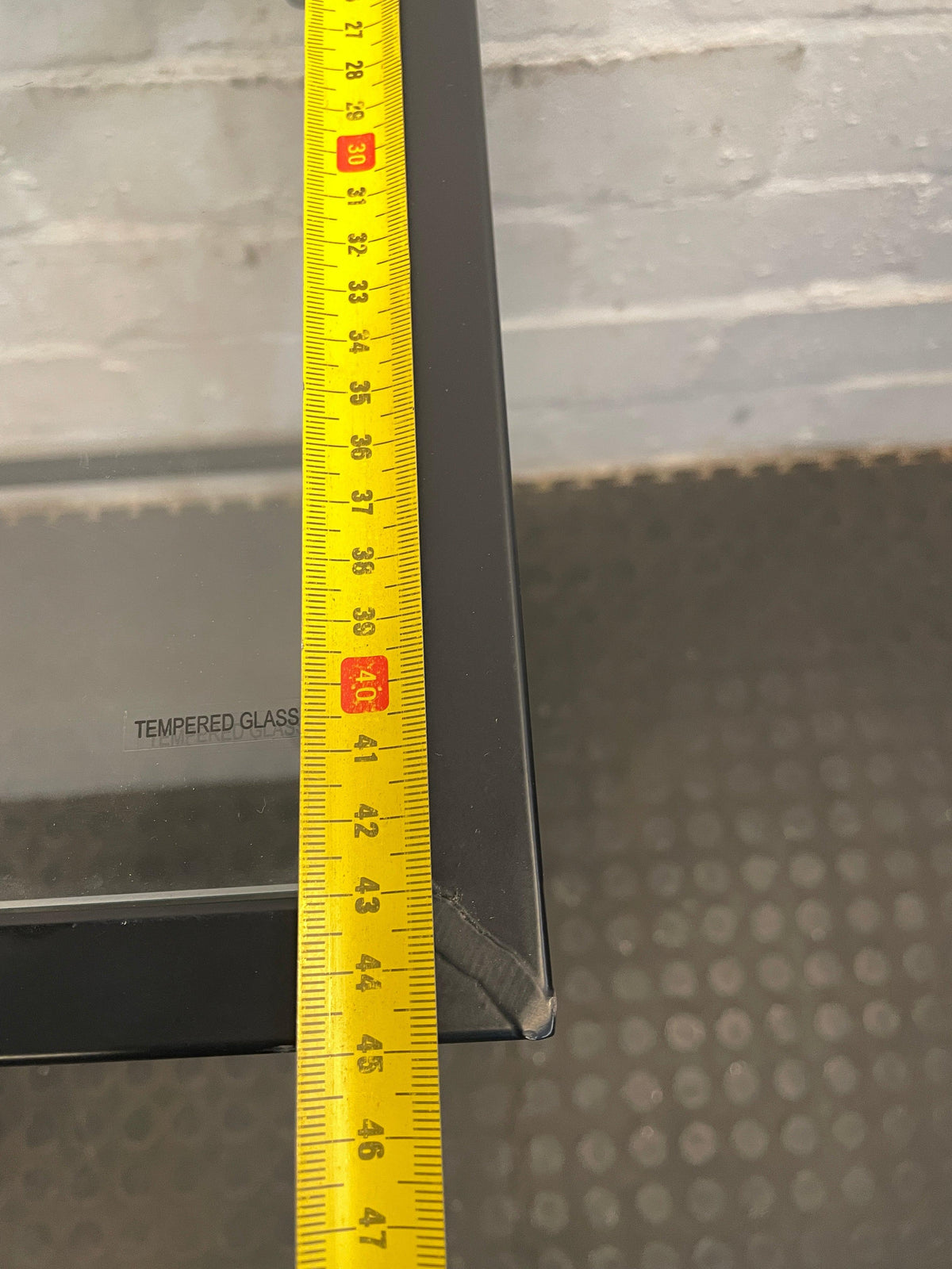 Metal Glass Top Desk - Missing small glass piece