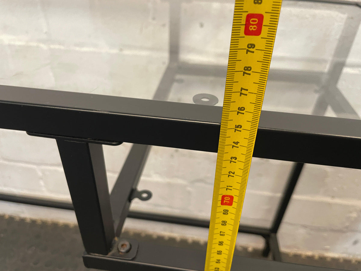 Metal Glass Top Desk - Missing small glass piece