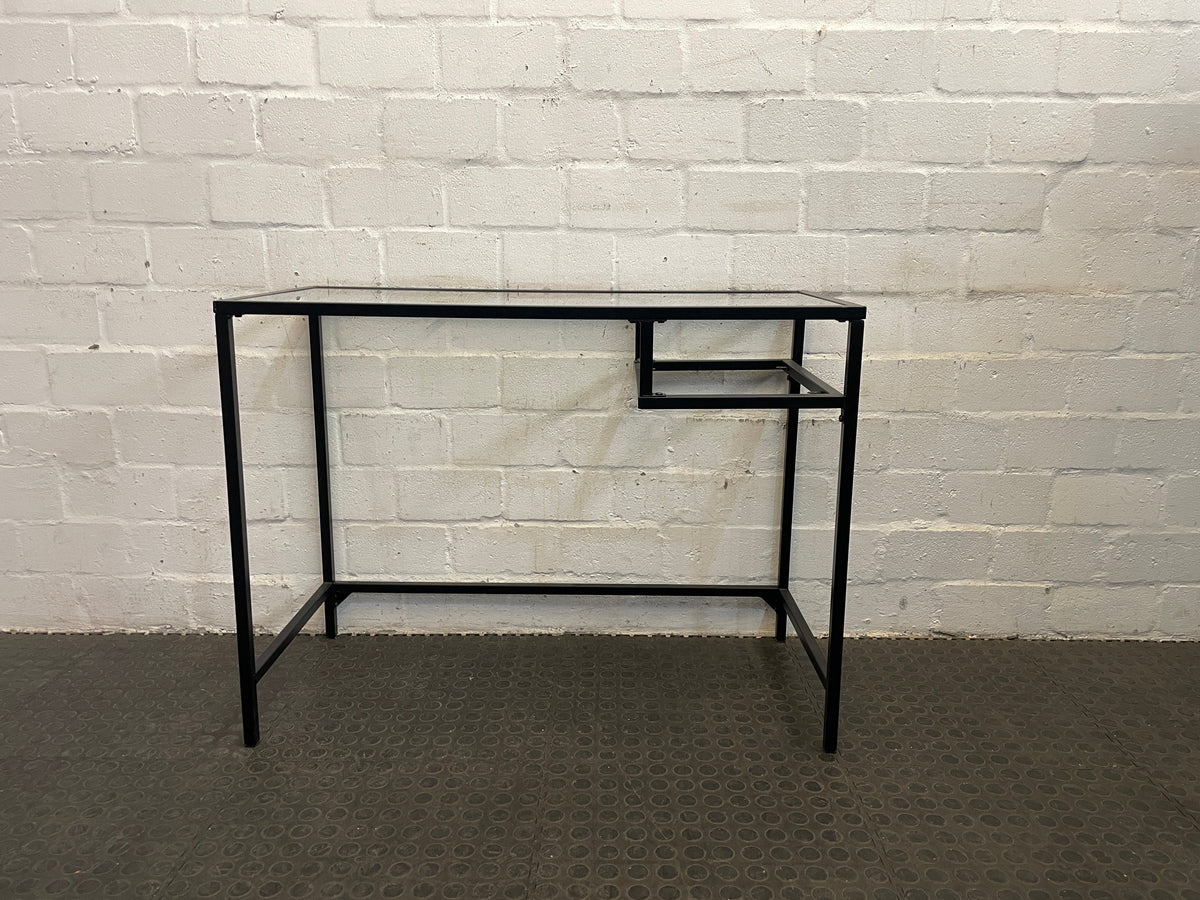 Metal Glass Top Desk - Missing small glass piece