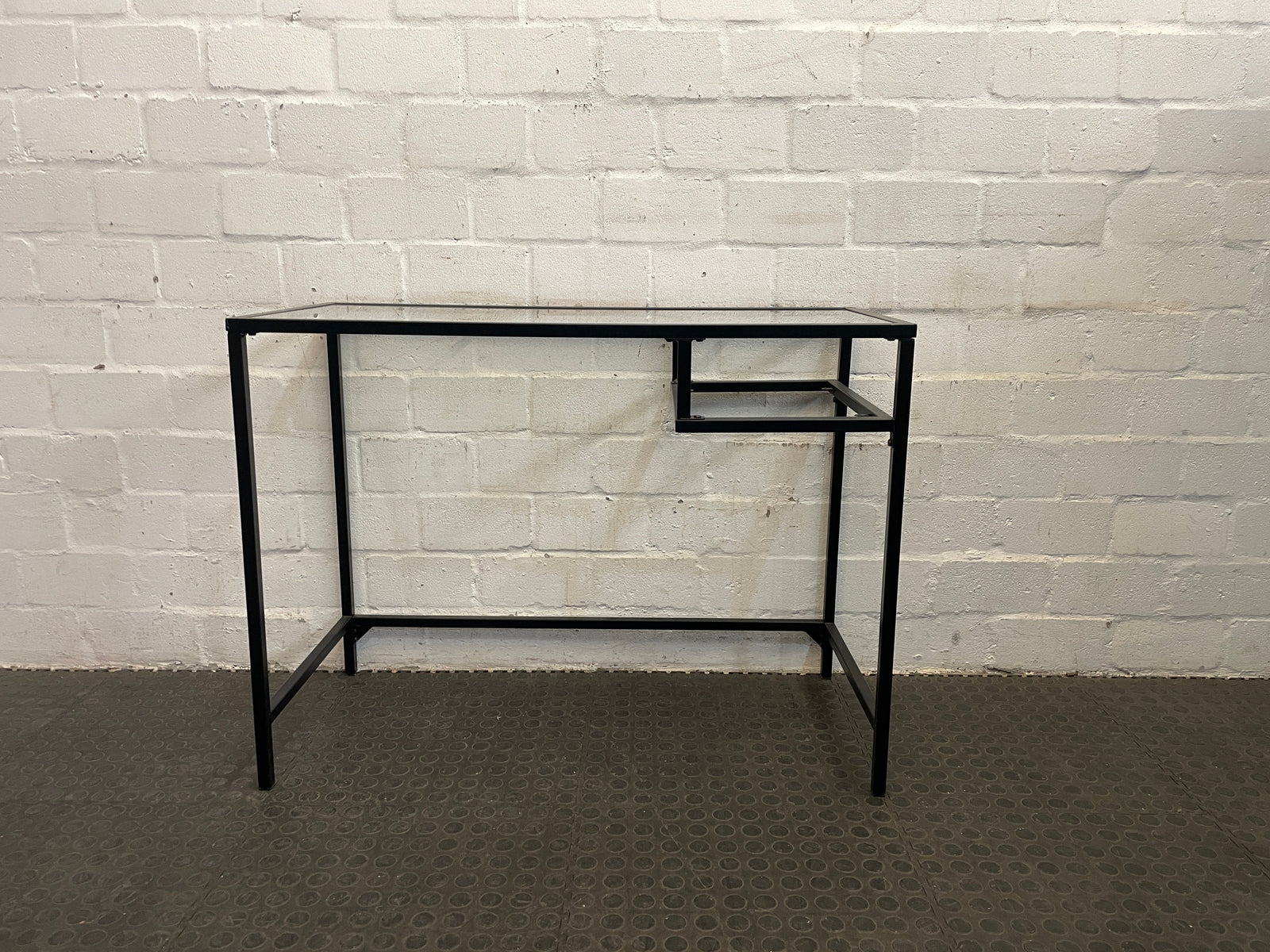 Metal Glass Top Desk - Missing small glass piece