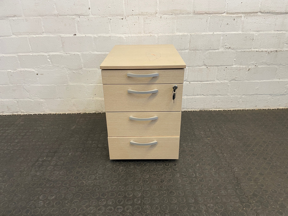 Light Wood Print Four Drawer Credenza - PRICE DROP - 2ndhandwarehouse.com