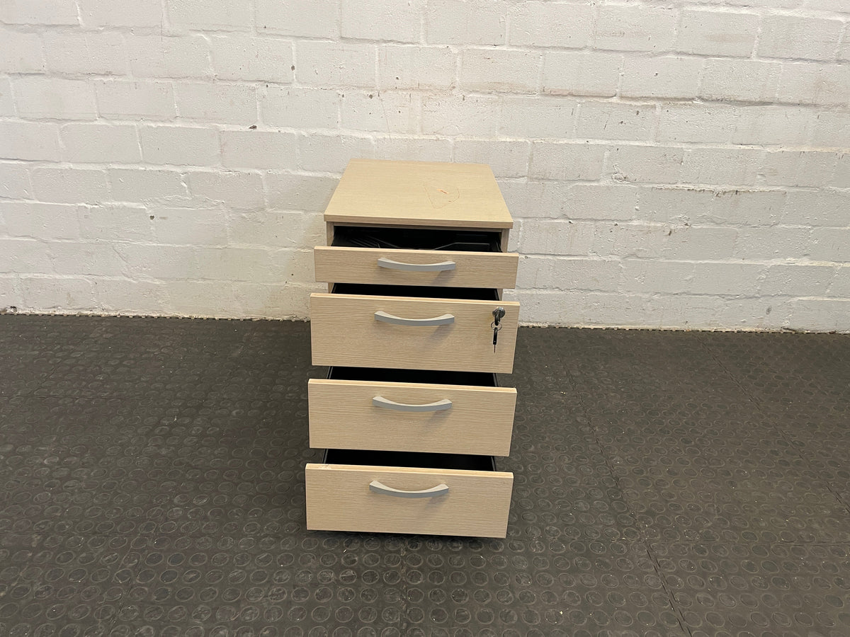 Light Wood Print Four Drawer Credenza - PRICE DROP - 2ndhandwarehouse.com