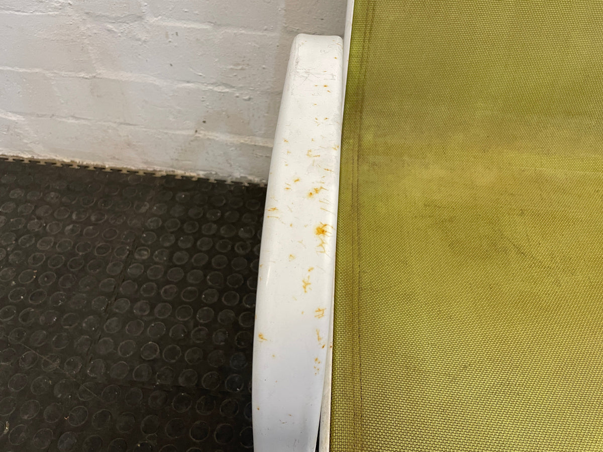 White Steel Frame Patio Chair