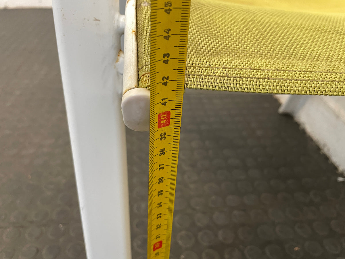 White Steel Frame Patio Chair