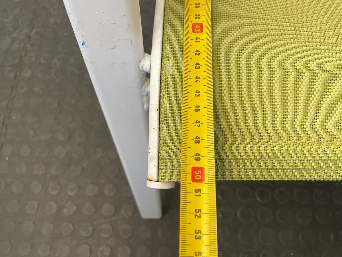 White Steel Frame Patio Chair