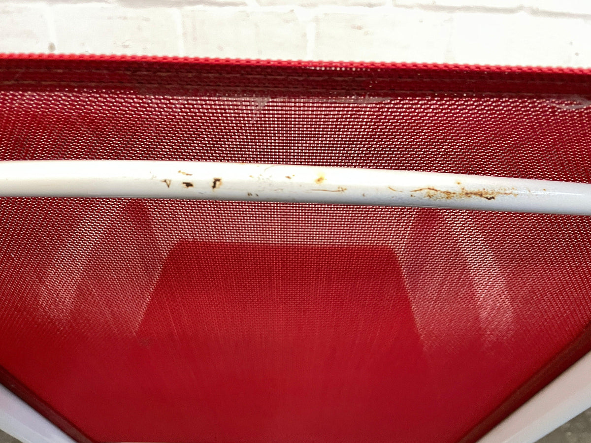 White Steel Frame Patio Chair