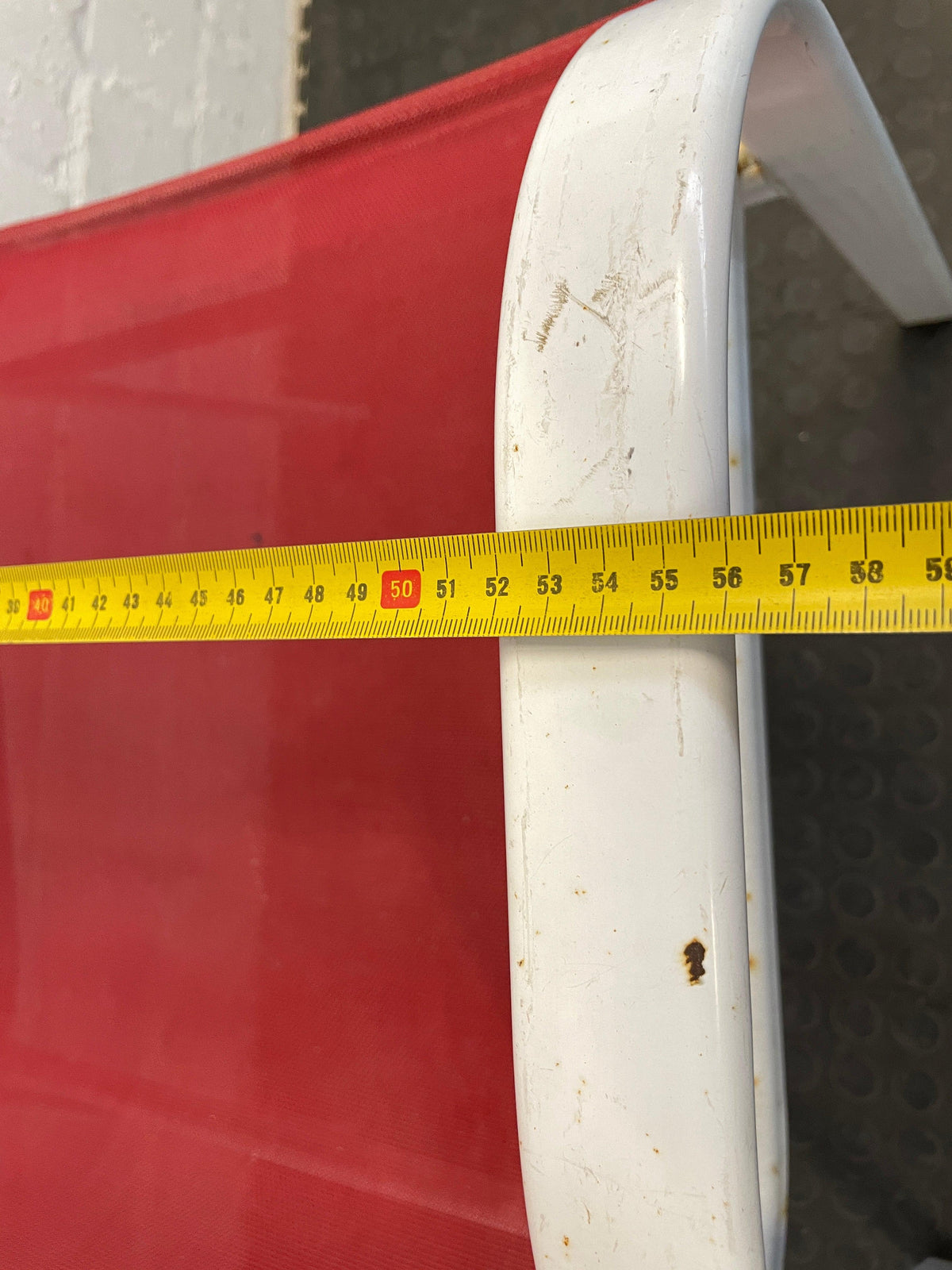 White Steel Frame Patio Chair