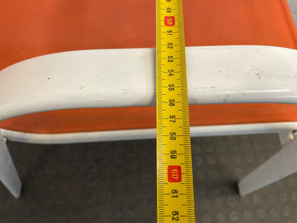 White Steel Frame Patio Chair