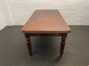 Dark Wood Dining Table with Turned Legs (2m x 1m)