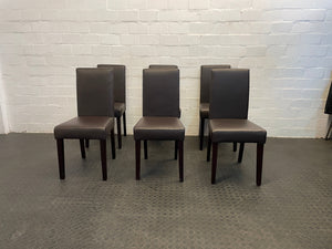 Brown Pleather Dining Chair - PRICE DROP