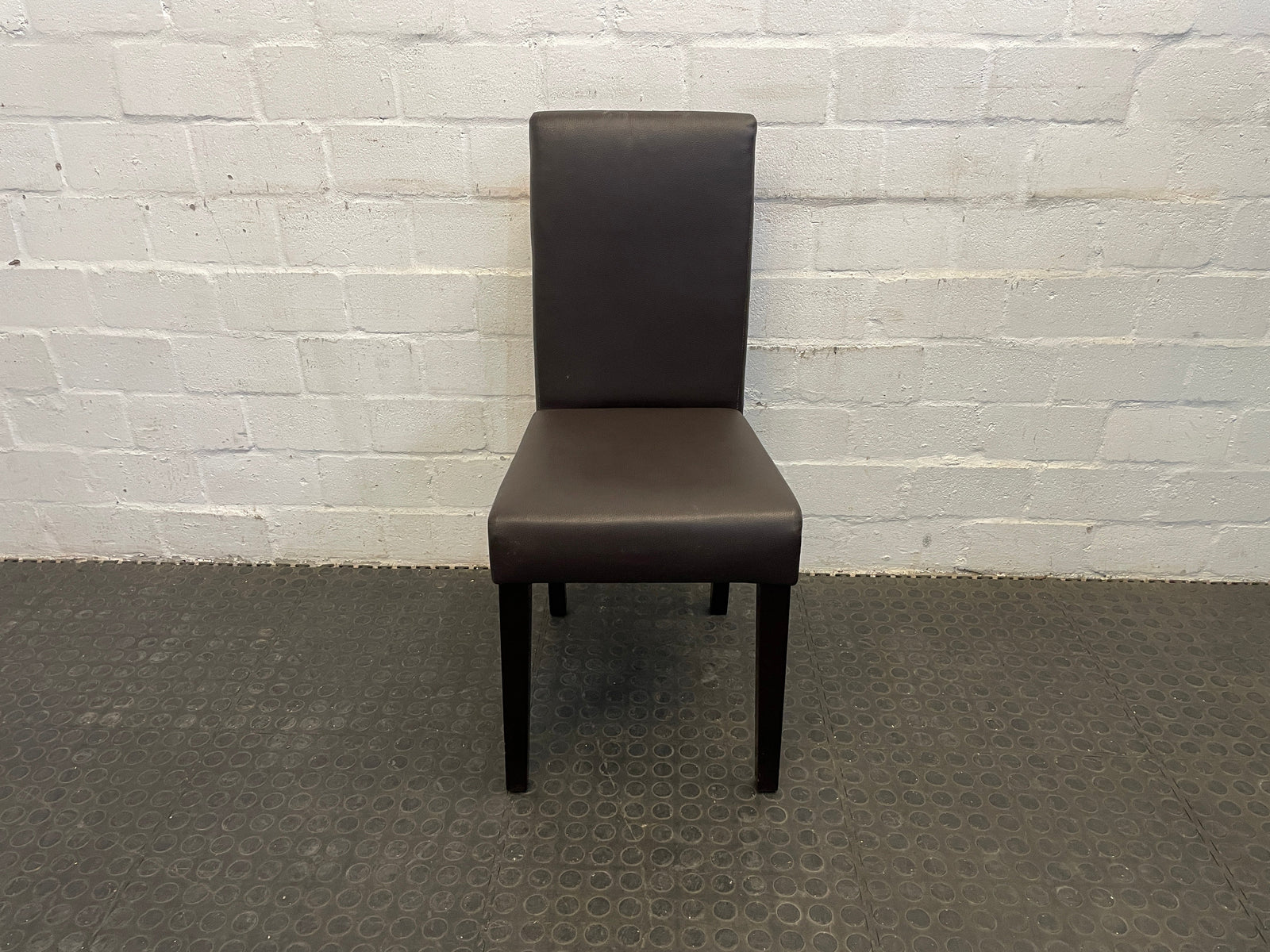 Brown Pleather Dining Chair - PRICE DROP