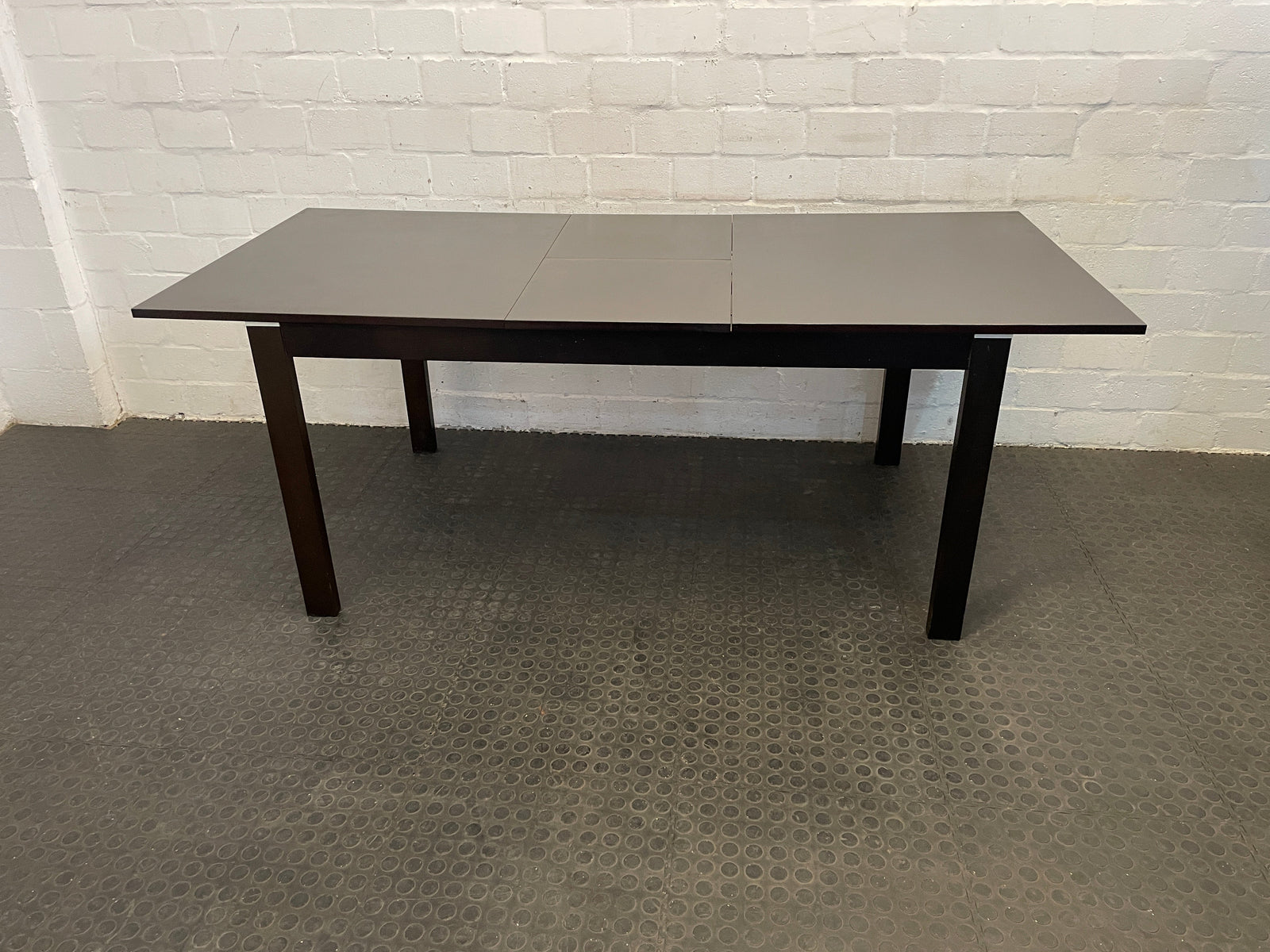 Dark Wood Extendable Dining Table - 2ndhandwarehouse.com