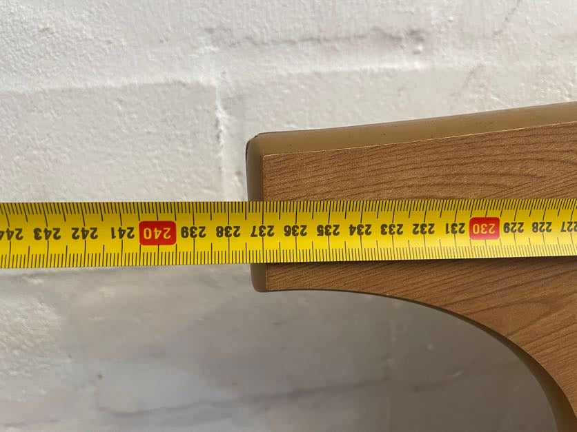 Light Wood Double Bed Headboard With Bedside Cabinets