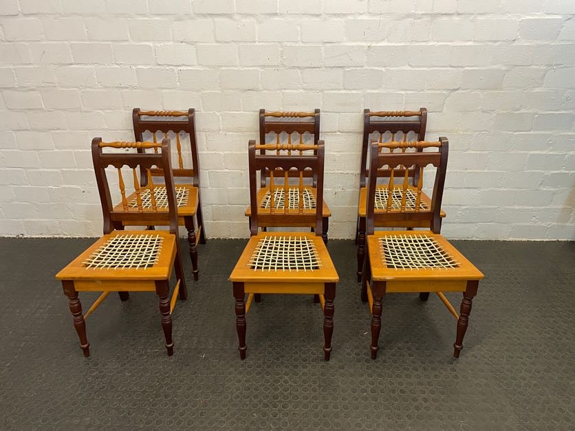 Yellow and Blackwood Riempie Dining Chair - PRICE DROP - 2ndhandwarehouse.com