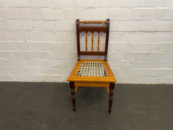 Yellow and Blackwood Riempie Dining Chair PRICE DROP