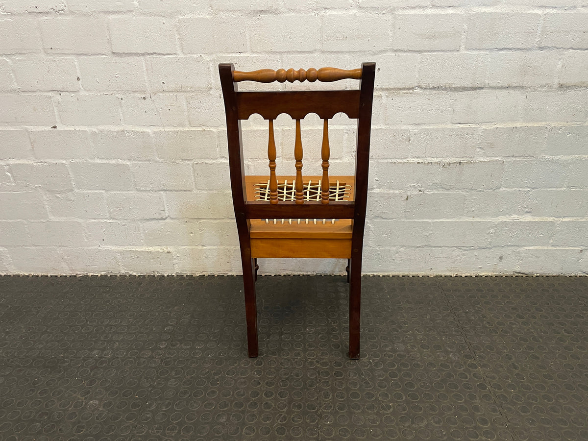 Yellow and Blackwood Riempie Dining Chair PRICE DROP