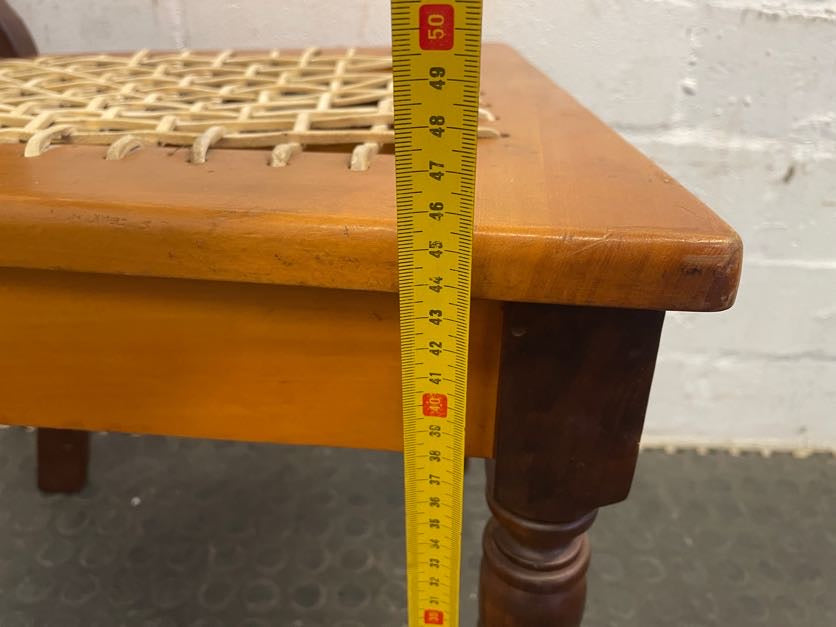 Yellow and Blackwood Riempie Dining Chair PRICE DROP