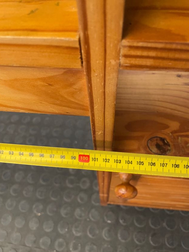 RHS Knotted Pine Headboard with Pedestal - PRICE DROP - 2ndhandwarehouse.com