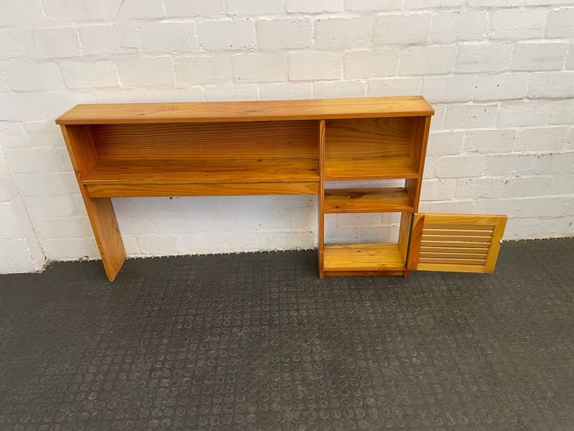 RHS Knotted Pine Headboard with Pedestal - PRICE DROP - 2ndhandwarehouse.com