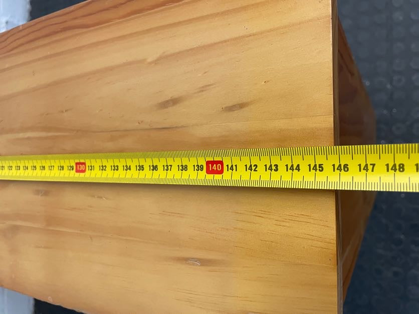 RHS Knotted Pine Headboard with Pedestal - PRICE DROP - 2ndhandwarehouse.com