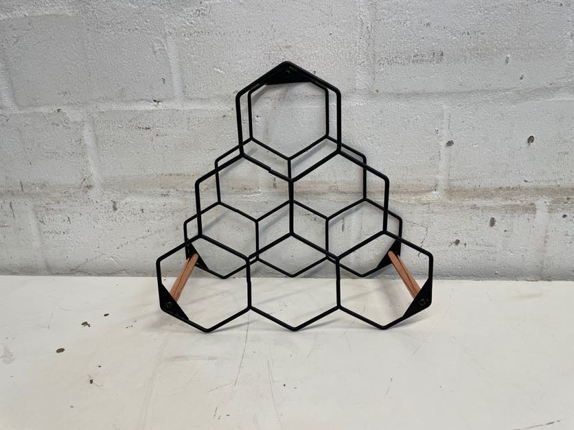 Three Tier Black Wine Rack