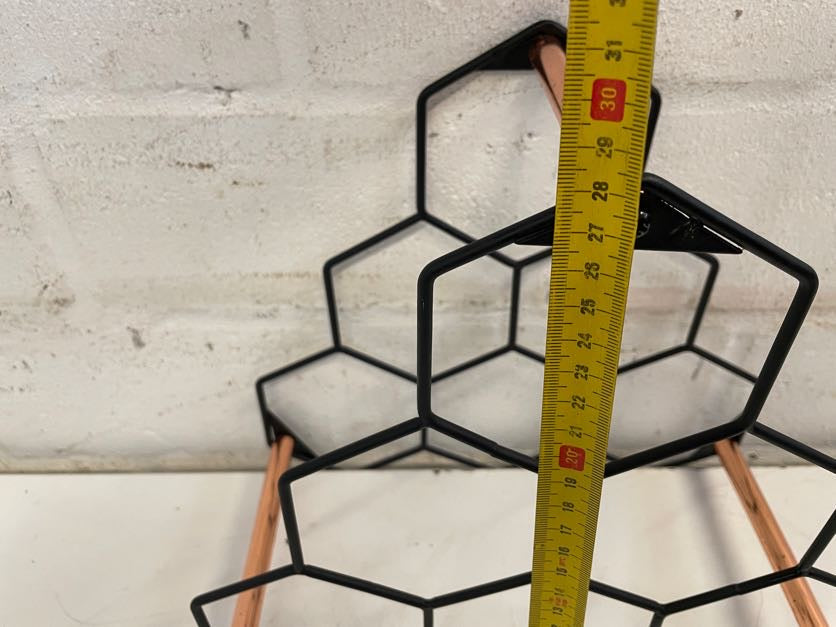 Three Tier Black Wine Rack