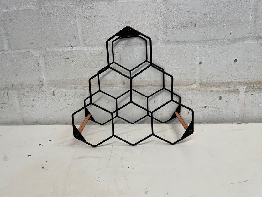 Three Tier Black Wine Rack