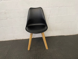 Black Pleather Study Chair - PRICE DROP