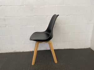 Black Pleather Study Chair - PRICE DROP