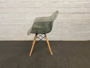 Grey Hard Plastic Dining Chair - PRICE DROP