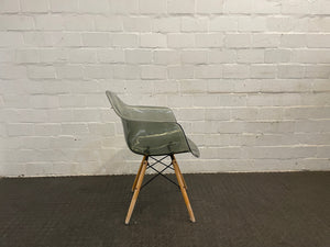 Grey Hard Plastic Dining Chair - PRICE DROP