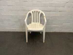 White Plastic Outdoor Chair