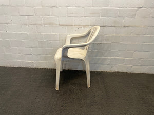 White Plastic Outdoor Chair