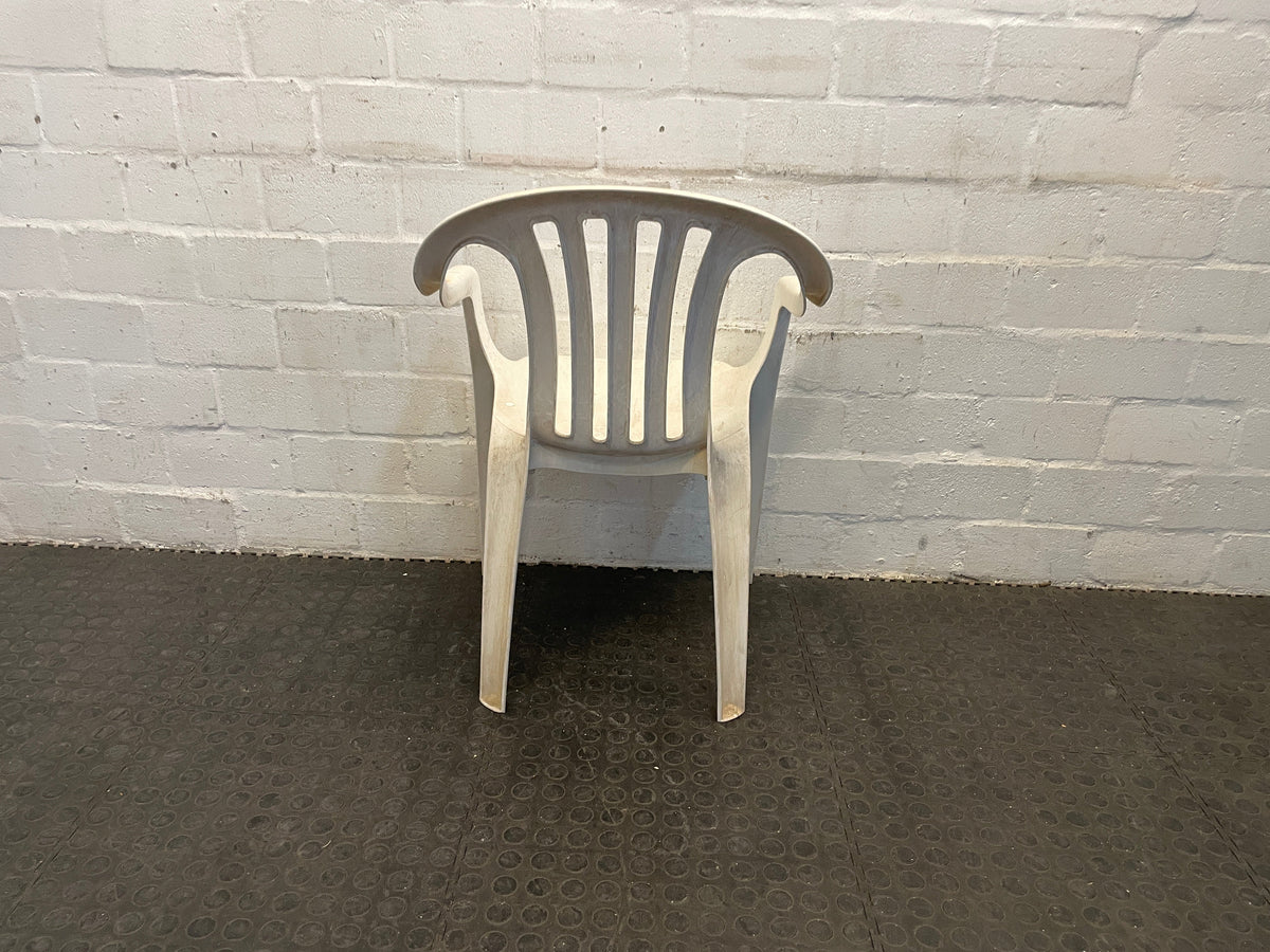 White Plastic Outdoor Chair