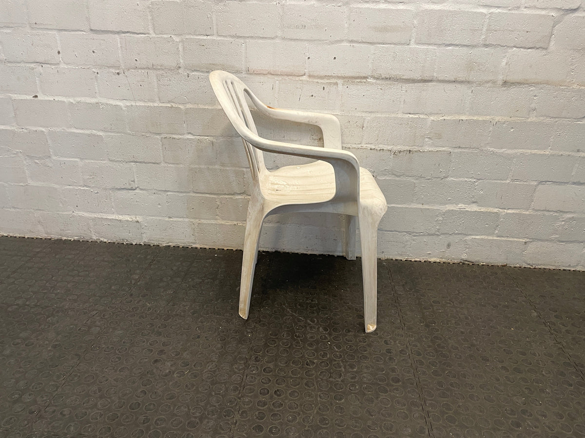 White Plastic Outdoor Chair