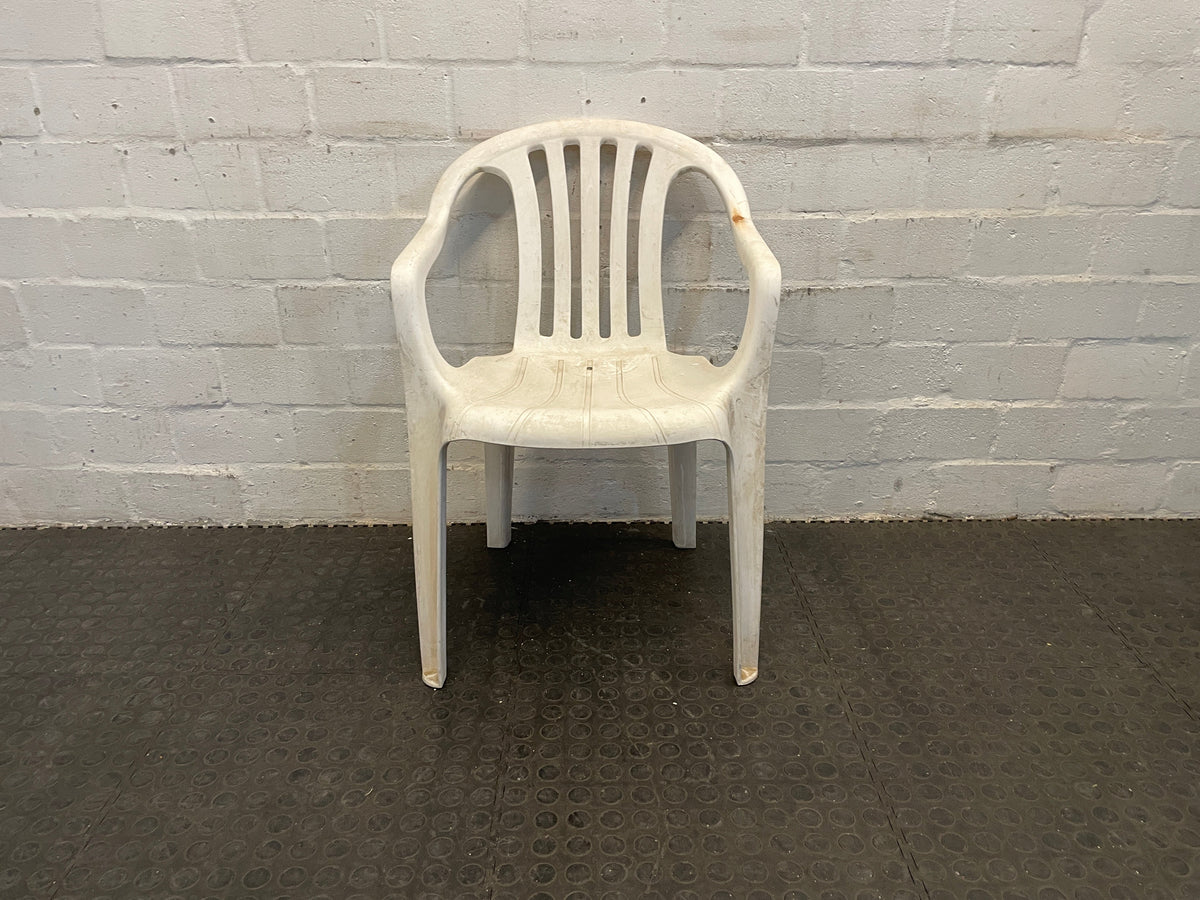 White Plastic Outdoor Chair