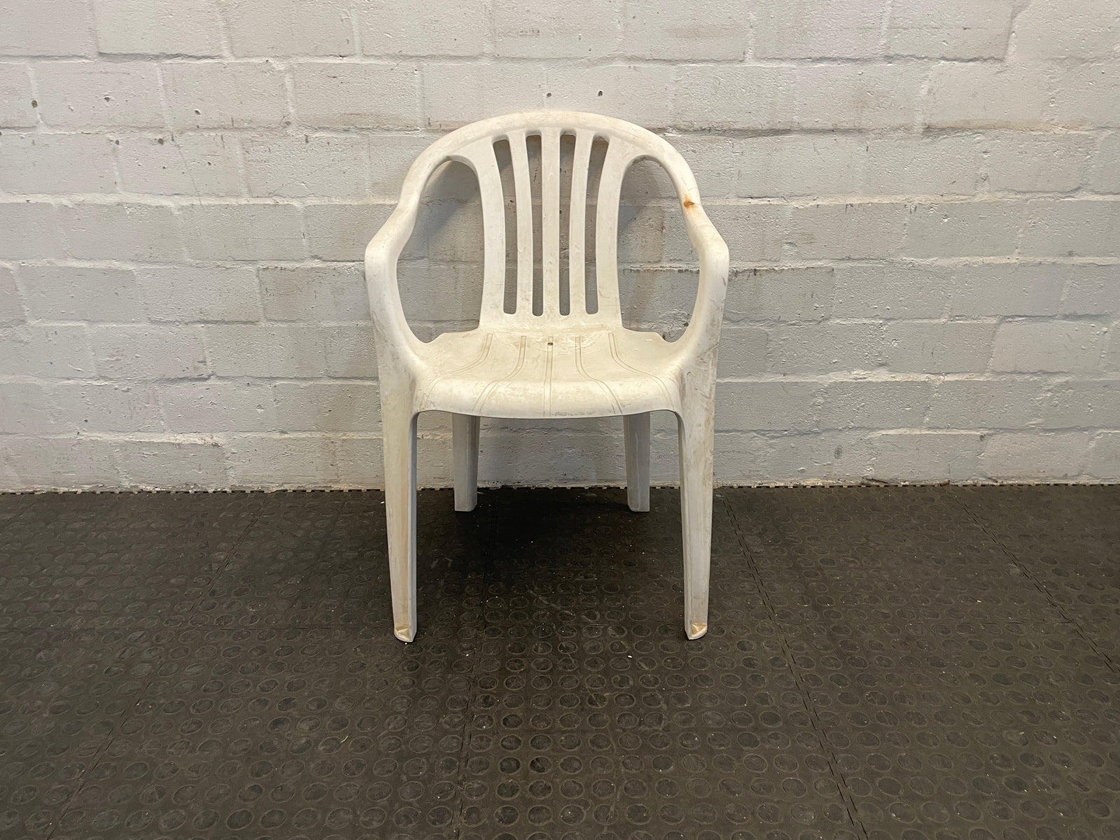 White Plastic Outdoor Chair