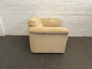 Cream Fabric 1 Seater Couch