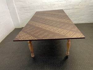 Boardroom Table with Turned Legs (Branded Top) 250cm x 125cm