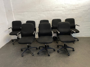 Black Mid Back Office Chair on Wheels