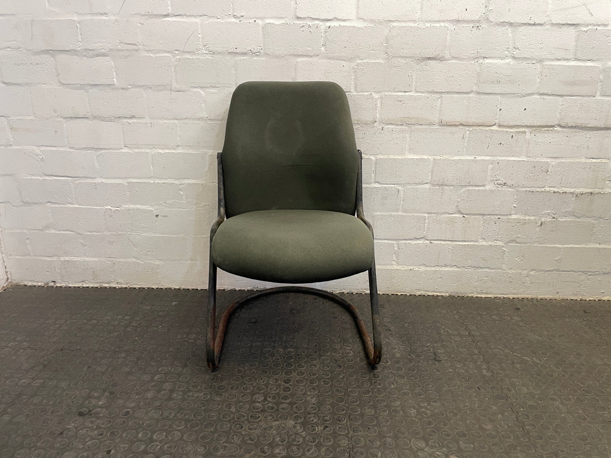Black Office Visitors Chair (Faded/Rusted)
