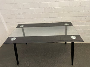 Glass Top Dining Room Table With Black Trim