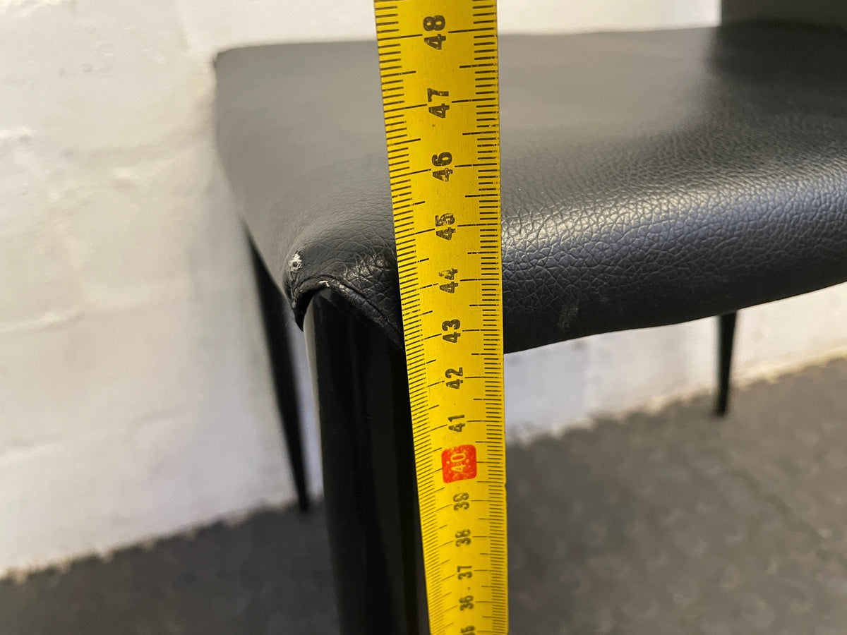 Black Leather Dining Room Chair - PRICE DROP - 2ndhandwarehouse.com