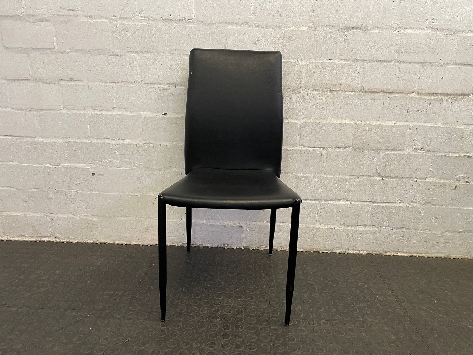 Black Leather Dining Room Chair - PRICE DROP - 2ndhandwarehouse.com