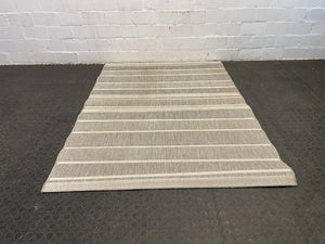 Grey Striped Carpet -  (1.7m x 1.2m) - PRICE DROP