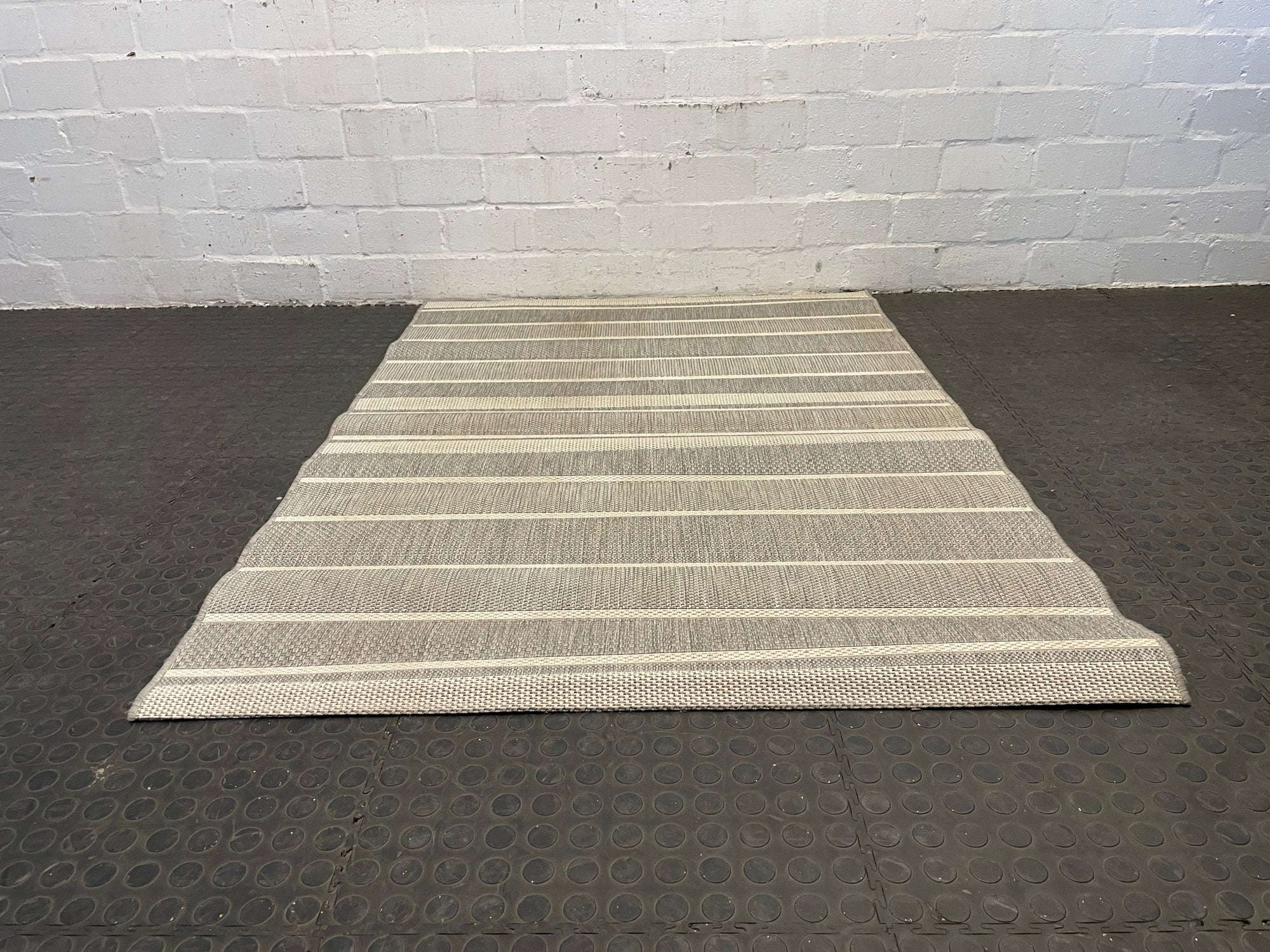 Grey Striped Carpet -  (1.7m x 1.2m)
