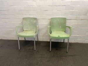 Green Plastic Outdoor Chairs - PRICE DROP