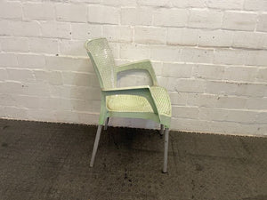 Green Plastic Outdoor Chairs - PRICE DROP